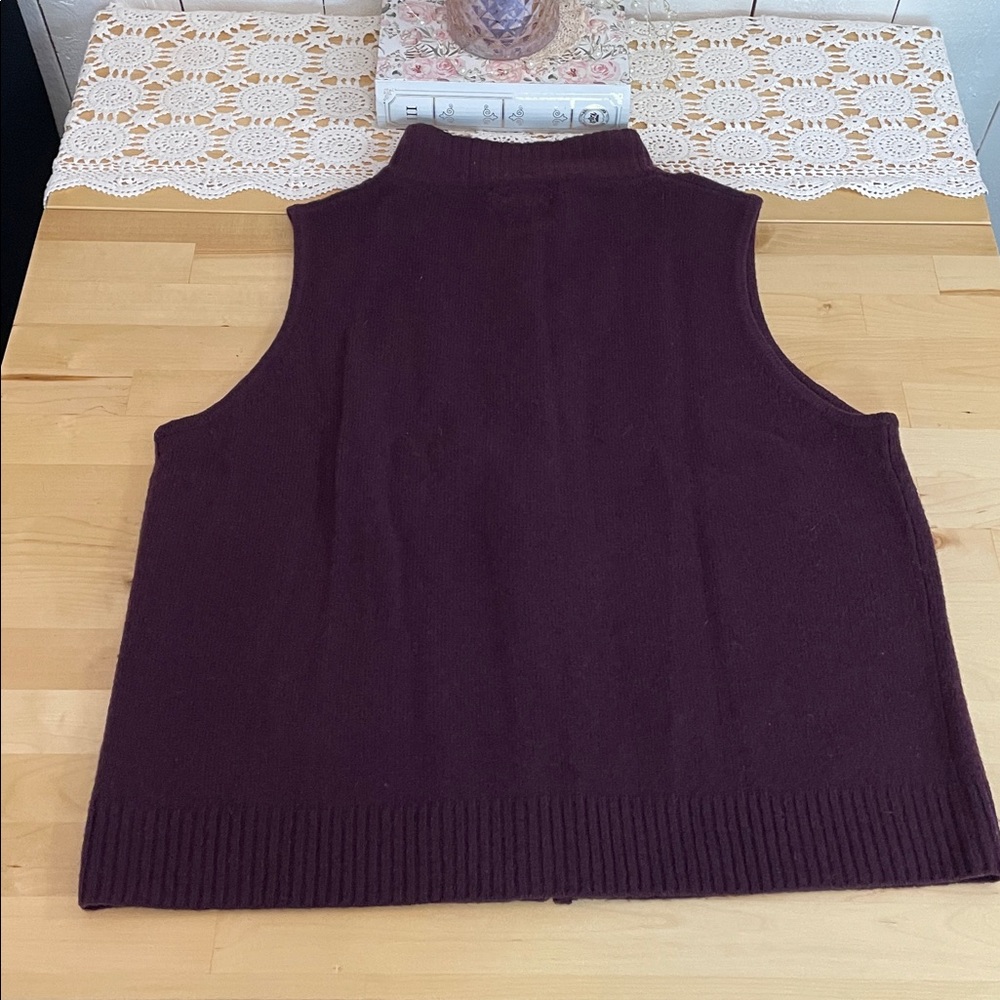 Pendleton 100% Lamb Wool Deep Purple Sleeveless S… - image 4